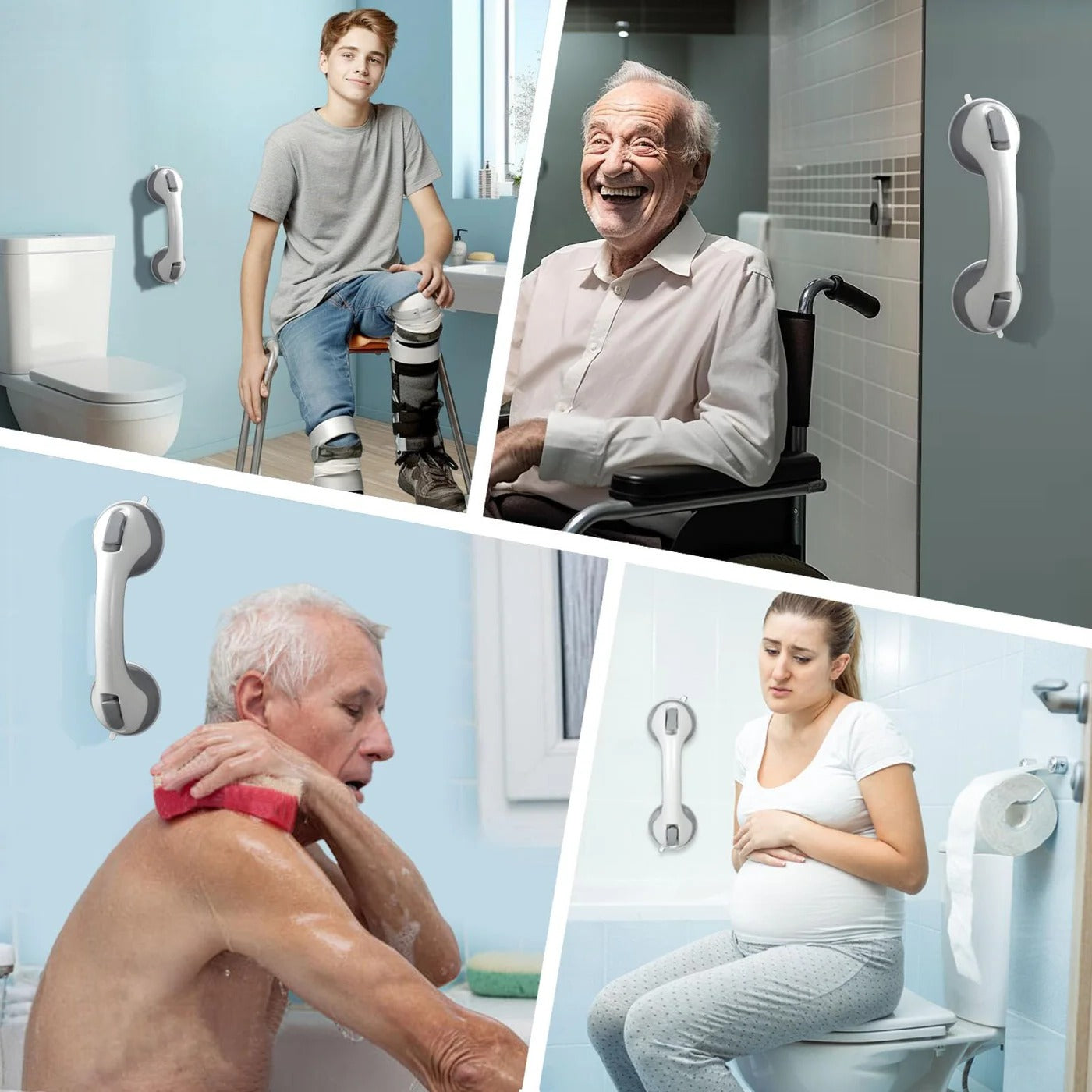 SafeGrip™ Suction Grab Bar - Bathroom Grab Bars for Shower Safety for Seniors 1