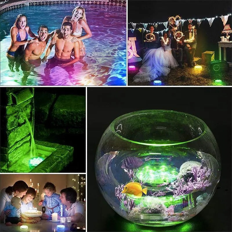 GlowWave™ Submersible LED Lights for Pools and Tubs - Remote Controlled 7