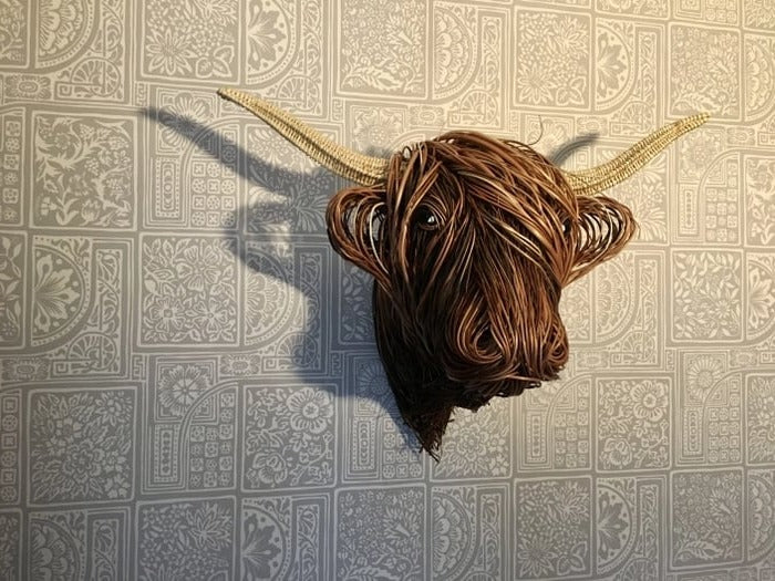 RusticCharm™ Wall Sculpture Art - Handcrafted Cow Decor for Unique Home Style 5