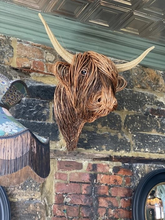 RusticCharm™ Wall Sculpture Art - Handcrafted Cow Decor for Unique Home Style 3