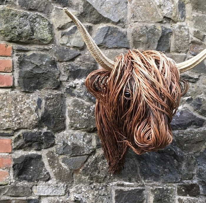 RusticCharm™ Wall Sculpture Art - Handcrafted Cow Decor for Unique Home Style 2