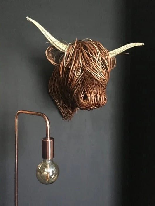 RusticCharm™ Wall Sculpture Art - Handcrafted Cow Decor for Unique Home Style 1