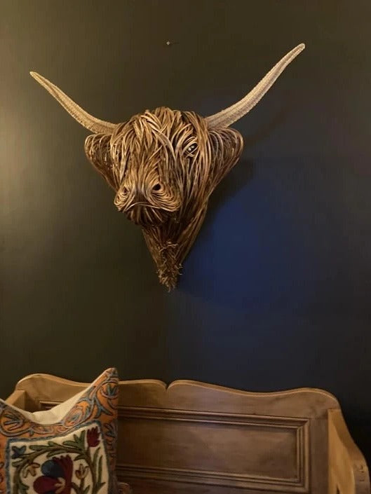 RusticCharm™ Wall Sculpture Art - Handcrafted Cow Decor for Unique Home Style 7