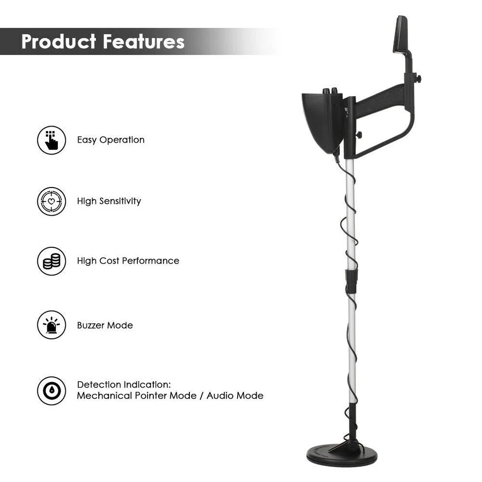ProScan™ Adjustable Metal Detector for Easy Treasure Hunting Adventures