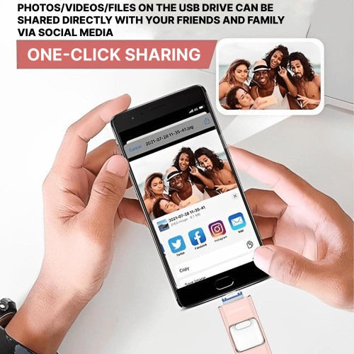 DataMate™ 4-in-1 USB Flash Drive for iPhone, Android, and PC Users - 9