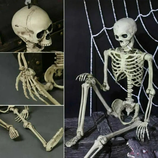 CreepyPose™ Poseable Skeleton Decoration - Perfect for Halloween Skeleton Displays - 1