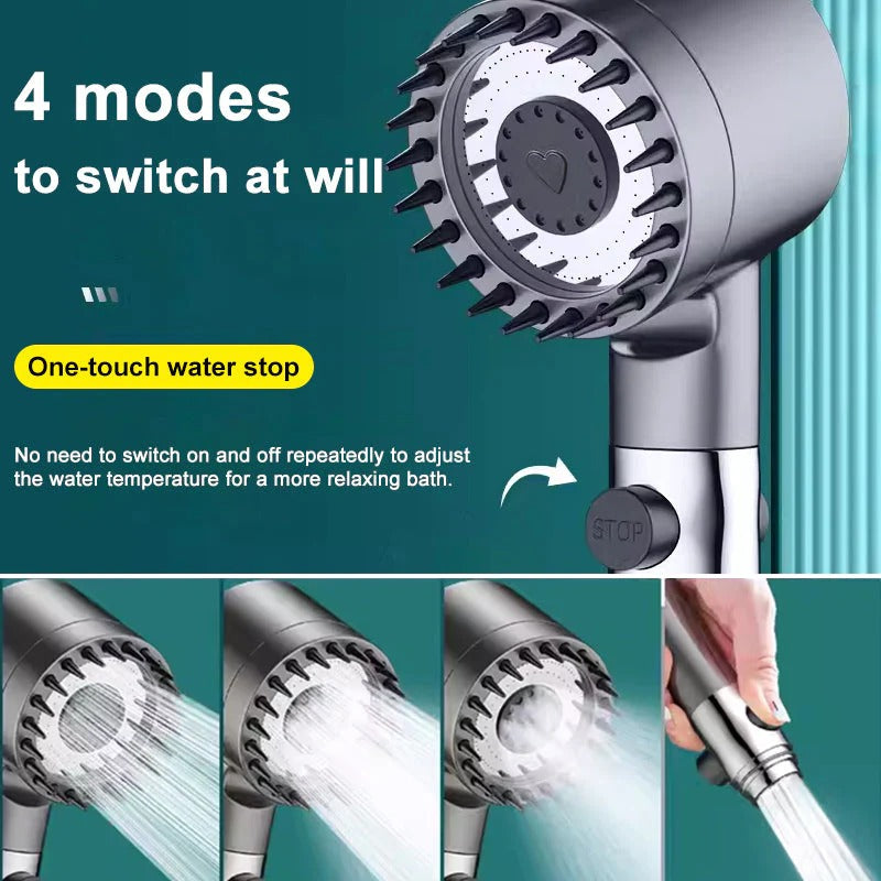 AquaBoost™ High Pressure Showerhead - Filtered Rain Shower Experience for All - 8