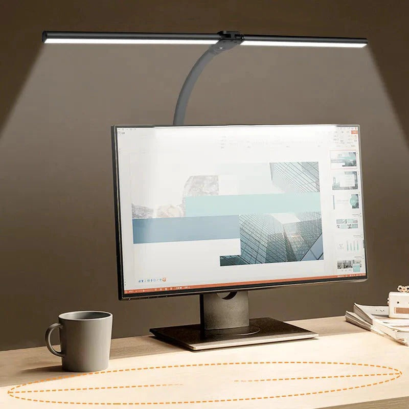 BrightLight™ Dual-Head Desk Lamp for Modern Workspaces and Enhanced Productivity