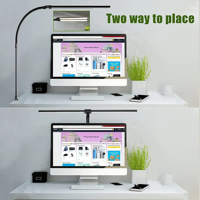 BrightLight™ Dual-Head Desk Lamp for Modern Workspaces and Enhanced Productivity