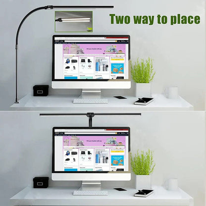 BrightLight™ Dual-Head Desk Lamp for Modern Workspaces and Enhanced Productivity