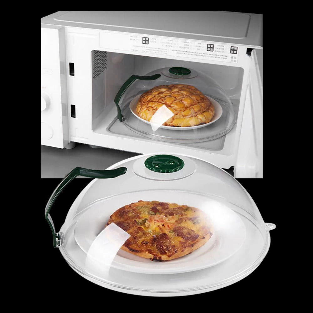 CleanWave™ Microwave Cover - Silicone Food & Plate Protector for Easy Cleanup - 9