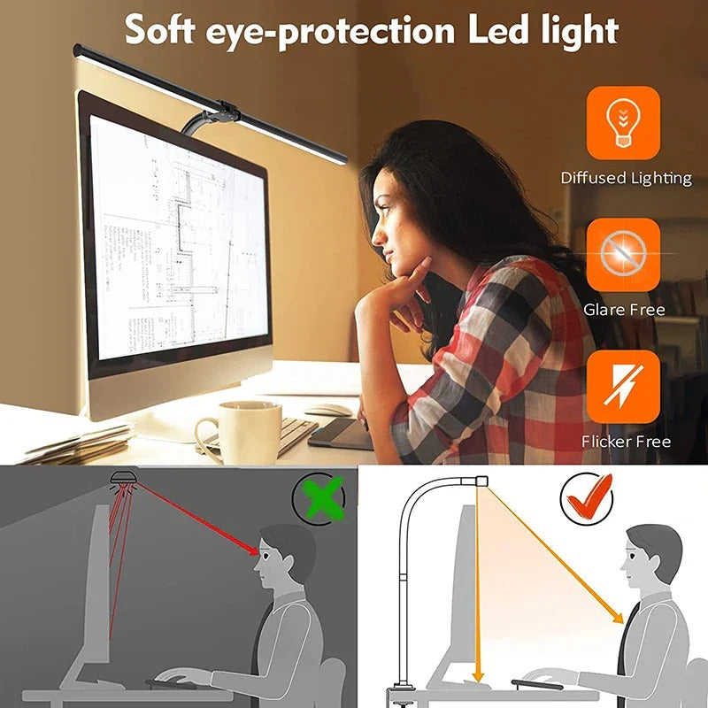 BrightLight™ Dual-Head Desk Lamp for Modern Workspaces and Enhanced Productivity