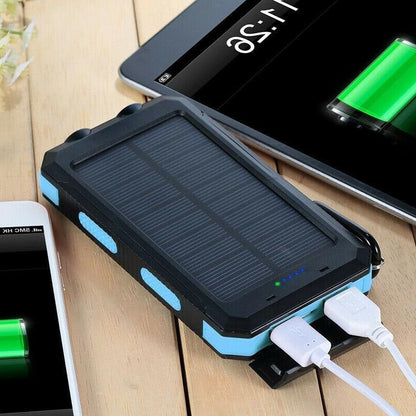 PowerMax™ Waterproof Solar Charger - 500000mAh Portable Solar Phone Charger for Outdoor Use - 3