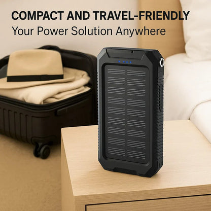PowerMax™ Waterproof Solar Charger - 500000mAh Portable Solar Phone Charger for Outdoor Use - 7