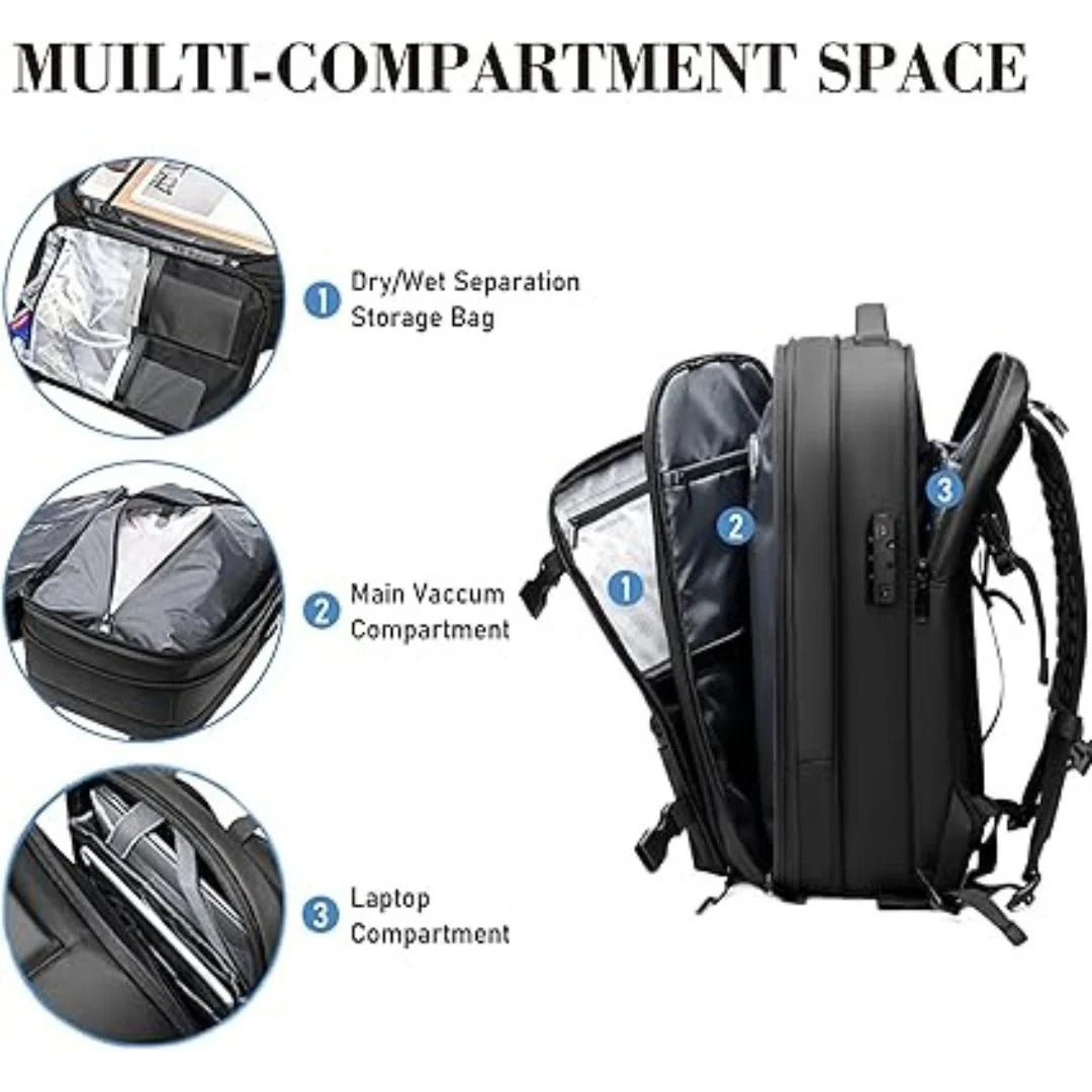 TravelPro™ Vacuum Travel Backpack for Efficient Packing and Organization