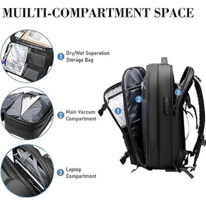 TravelPro™ Vacuum Travel Backpack for Efficient Packing and Organization