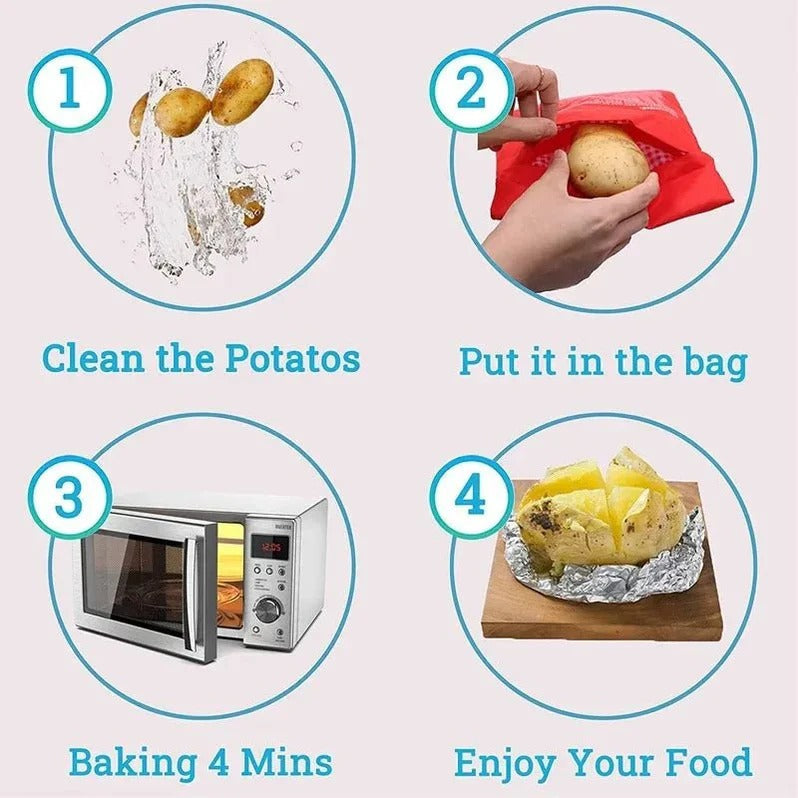 QuickCook™ Microwave Potato Bag for Fast, Even Cooking in Minutes 6
