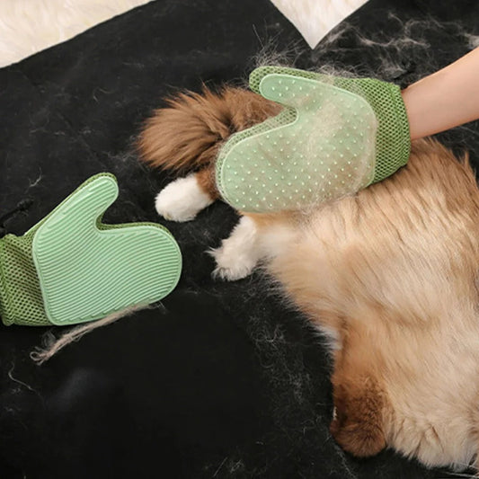 PurrfectGroom™ 2-in-1 Cat Grooming Glove for Effortless Fur Care