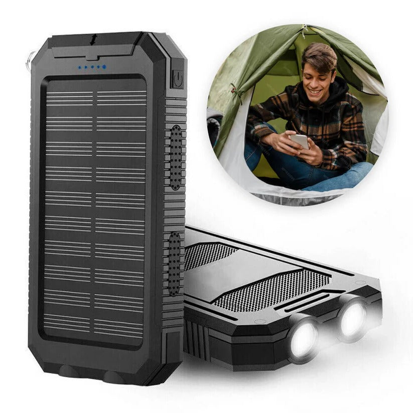 PowerMax™ Waterproof Solar Charger - 500000mAh Portable Solar Phone Charger for Outdoor Use - 10