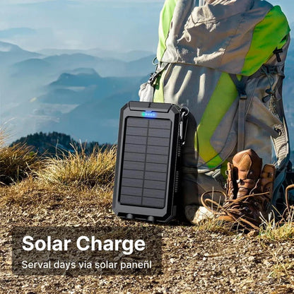 PowerMax™ Waterproof Solar Charger - 500000mAh Portable Solar Phone Charger for Outdoor Use - 11