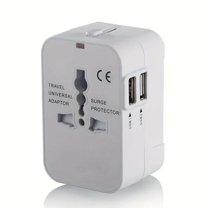 TravelMate™ Universal Travel Adapter with Dual USB Ports for Global Use