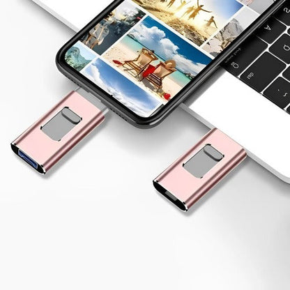 DataMate™ 4-in-1 USB Flash Drive for iPhone, Android, and PC Users - 12