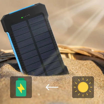 PowerMax™ Waterproof Solar Charger - 500000mAh Portable Solar Phone Charger for Outdoor Use - 13