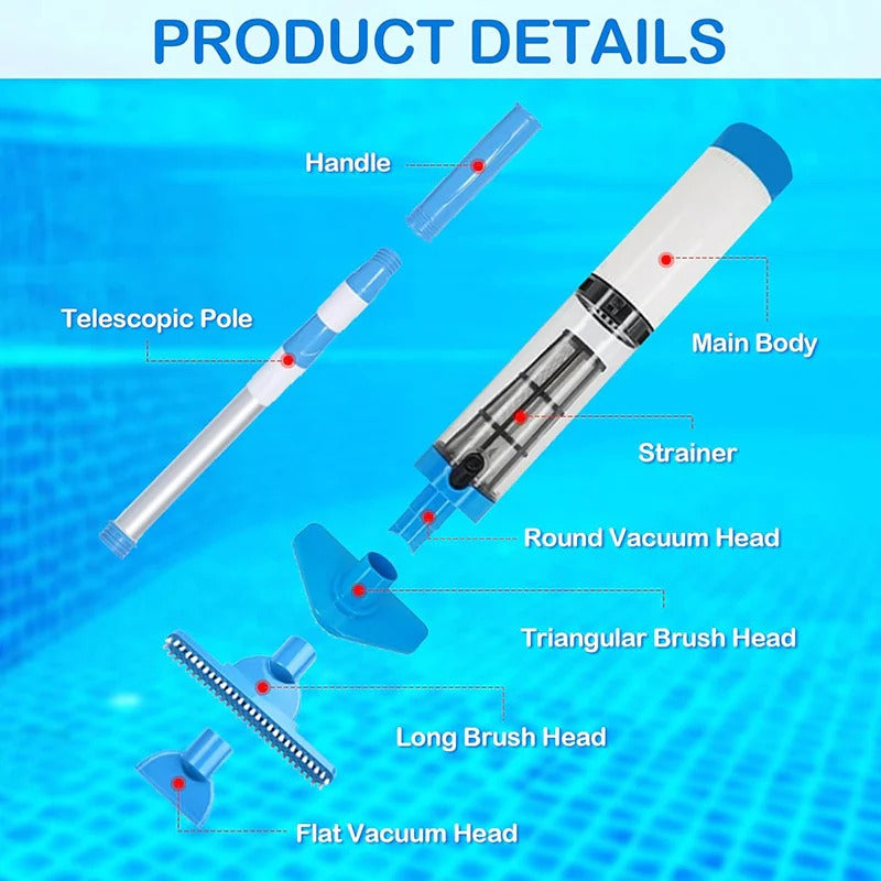 AquaClean™ Cordless Pool Vacuum Cleaner for Effortless Above Ground Pool Cleaning - 10
