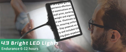 BrightView™ Magnifying Floor Lamp for Crafting and Reading with LED Light
