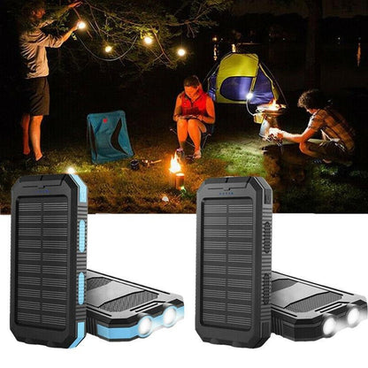 PowerMax™ Waterproof Solar Charger - 500000mAh Portable Solar Phone Charger for Outdoor Use - 16