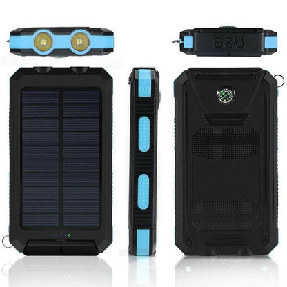 PowerMax™ Waterproof Solar Charger - 500000mAh Portable Solar Phone Charger for Outdoor Use - 17