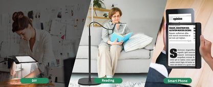 BrightView™ Magnifying Floor Lamp for Crafting and Reading with LED Light