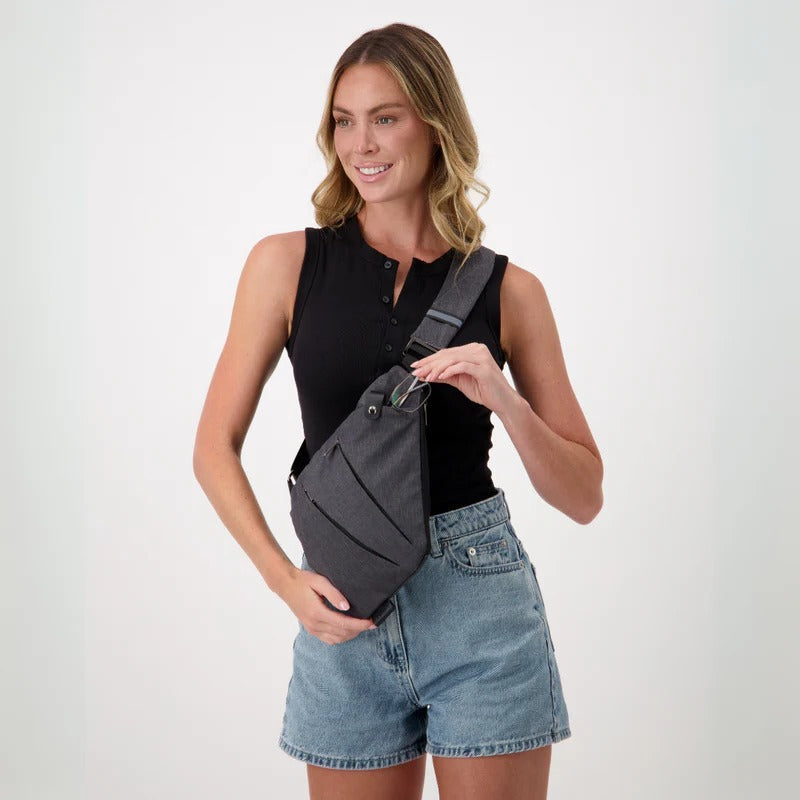 SecureCarry™ Black Crossbody Bag for Unisex Everyday Use – Anti-Theft Design