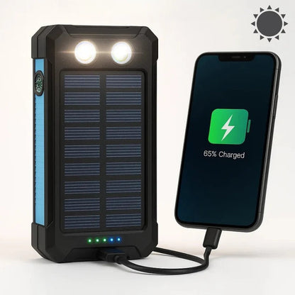 PowerMax™ Waterproof Solar Charger - 500000mAh Portable Solar Phone Charger for Outdoor Use - 2