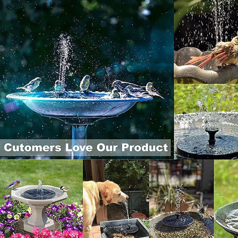 AquaGlow™ Solar Fountain Pump for Outdoor Spaces with 60 LED Lights - 2