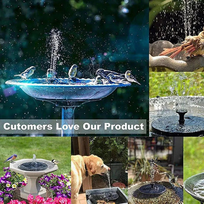 AquaGlow™ Solar Fountain Pump for Outdoor Spaces with 60 LED Lights - 2
