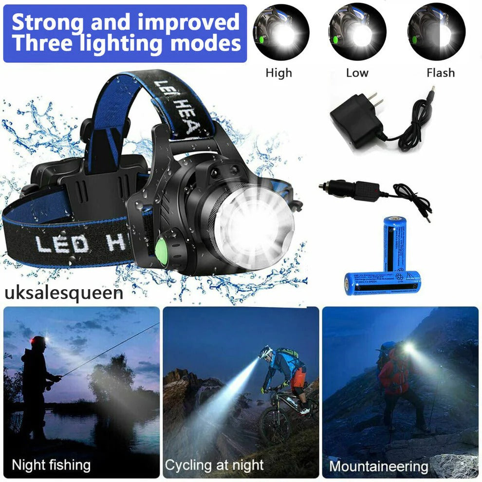BrightBeam™ Rechargeable LED Headlamp - Best Headlamp for Hands-Free Illumination