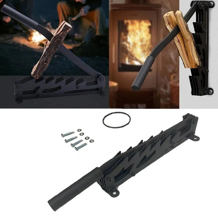 FireMaster™ Wall-Mounted Kindling Splitter for Effortless Wood Preparation - 5