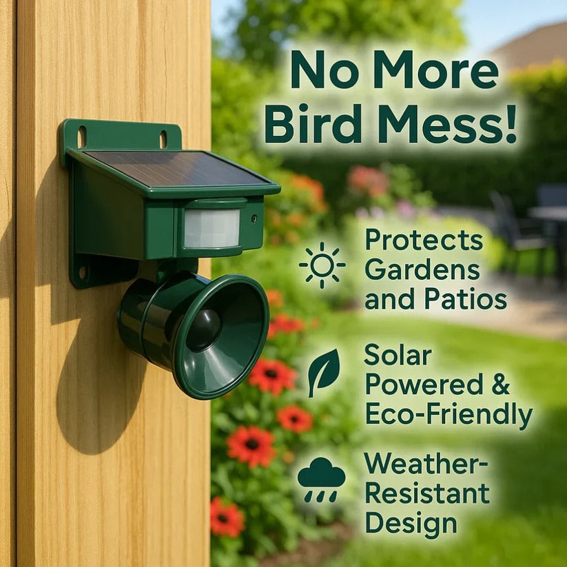 EcoGuard™ Motion Sensor Bird Repeller: Effective Sound Deterrent for Outdoor Spaces - 3