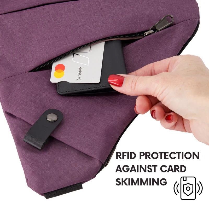 SecureCarry™ Black Crossbody Bag for Unisex Everyday Use – Anti-Theft Design