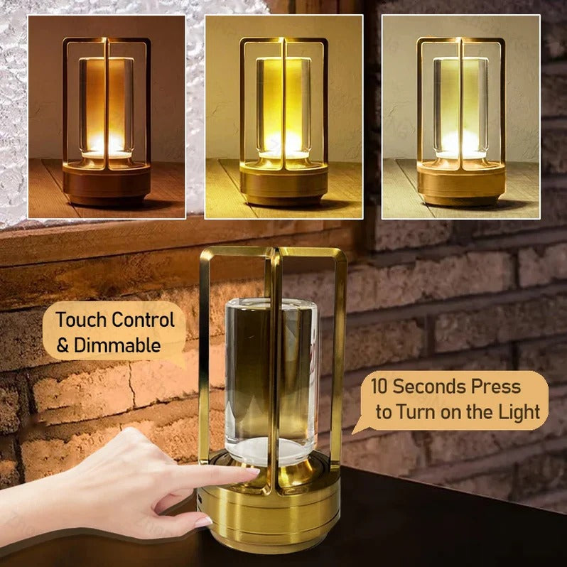 LumiGlow™ Modern Cordless Table Lamp for Stylish Bedside and Desk Lighting