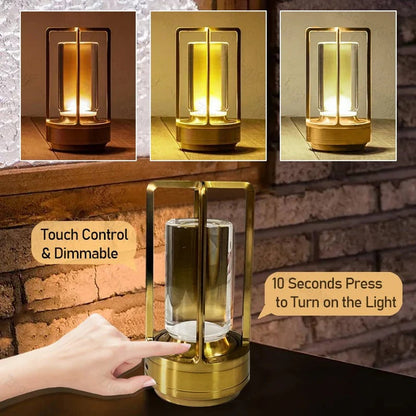 LumiGlow™ Modern Cordless Table Lamp for Stylish Bedside and Desk Lighting