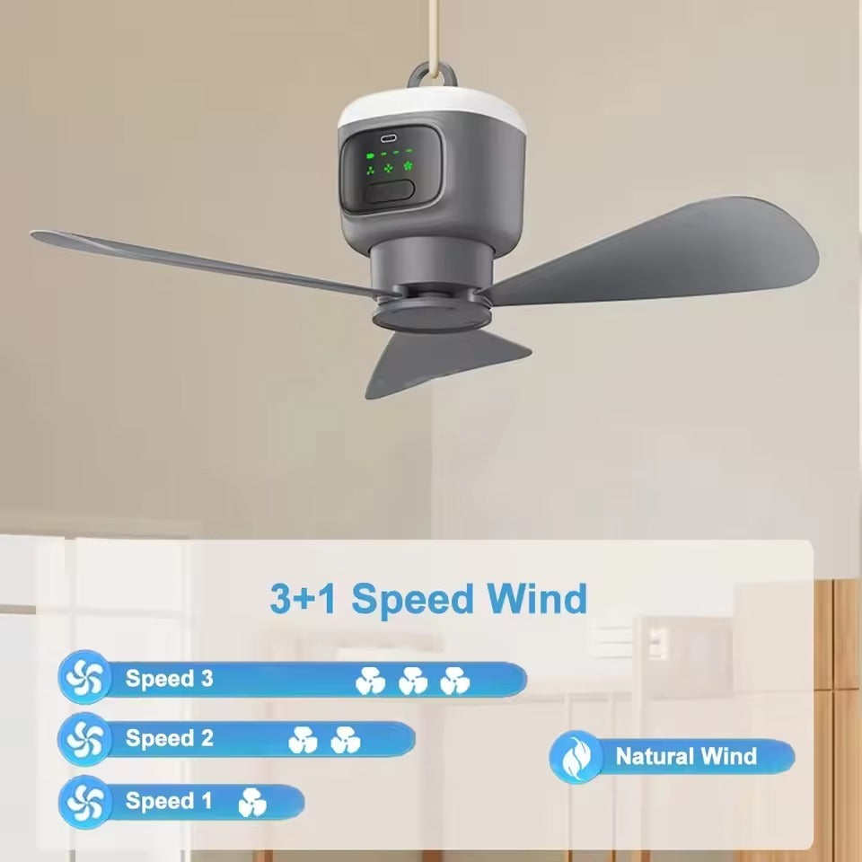BreezeMaster™ Portable Wireless Ceiling Fan for Effortless Comfort Anytime 3