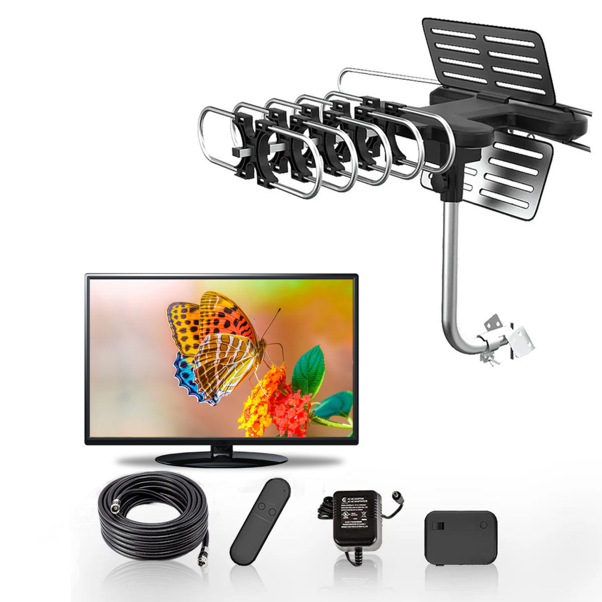 VisionWave™ 2025 Long Distance Digital Outdoor HD TV Antenna for Clear Viewing - 1