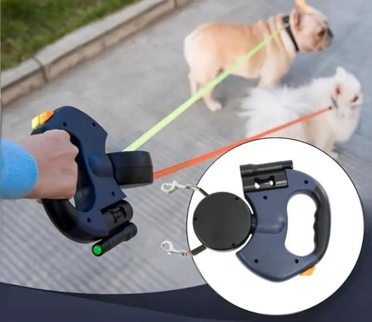 PawBuddy™ Anti-Tangle Double Dog Leash for Easy Walks with Two Dogs - 1