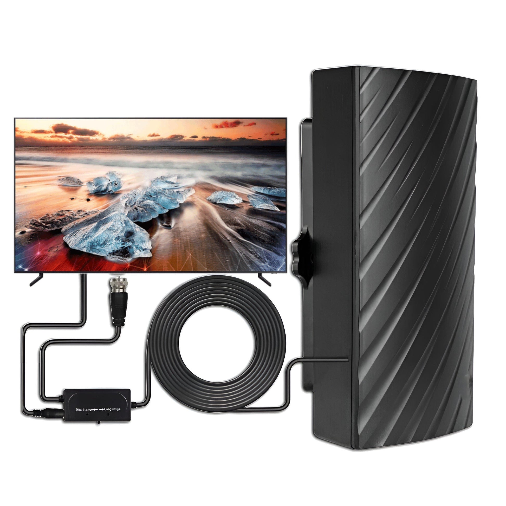 Long Distance 2025™ Digital TV Antenna - 460 Mile Range for Indoor/Outdoor Use - 1