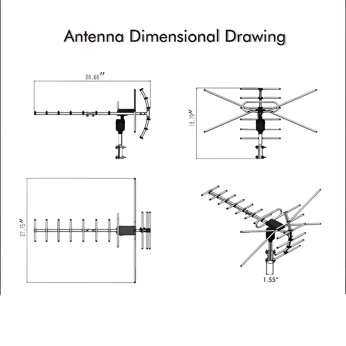Extra Range 2025™ Digital Outdoor HD TV Antenna for Clear Signal Reception - 9